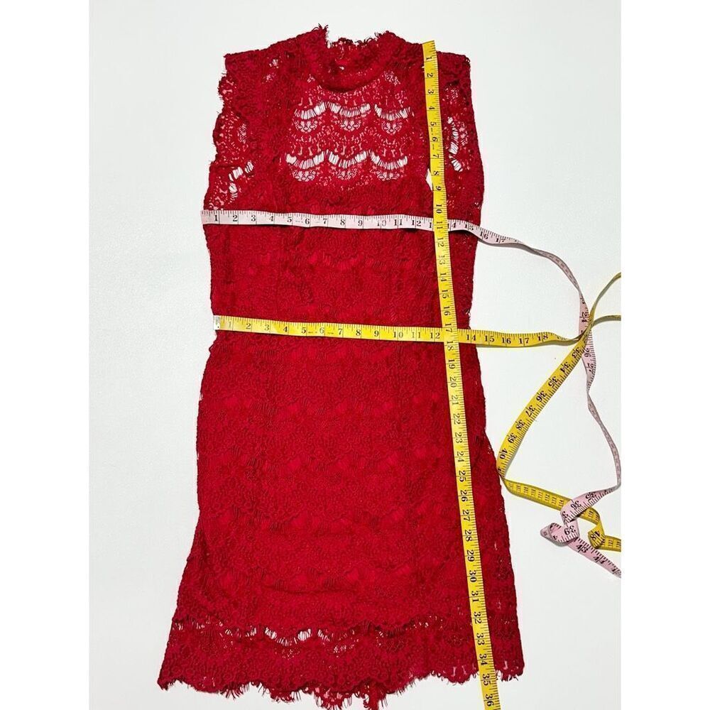 Intimately Free People Women's Daydream Lace Mini Dress Red‎ Medium - Picture 10 of 12